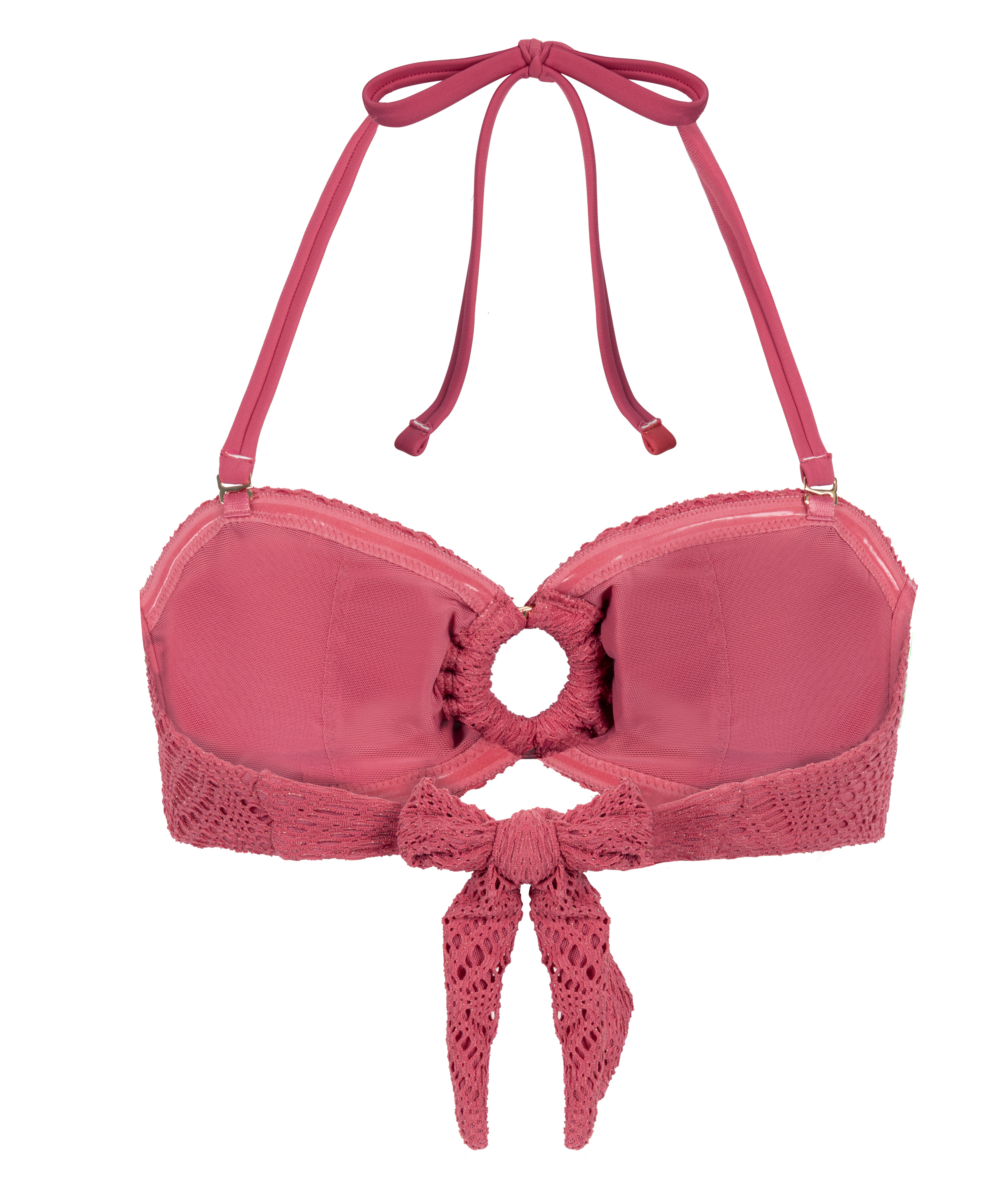 Top de bikini bandeau Lanai, Rosa, main