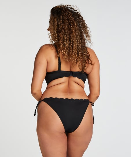 Braguita de bikini Scallop, Negro