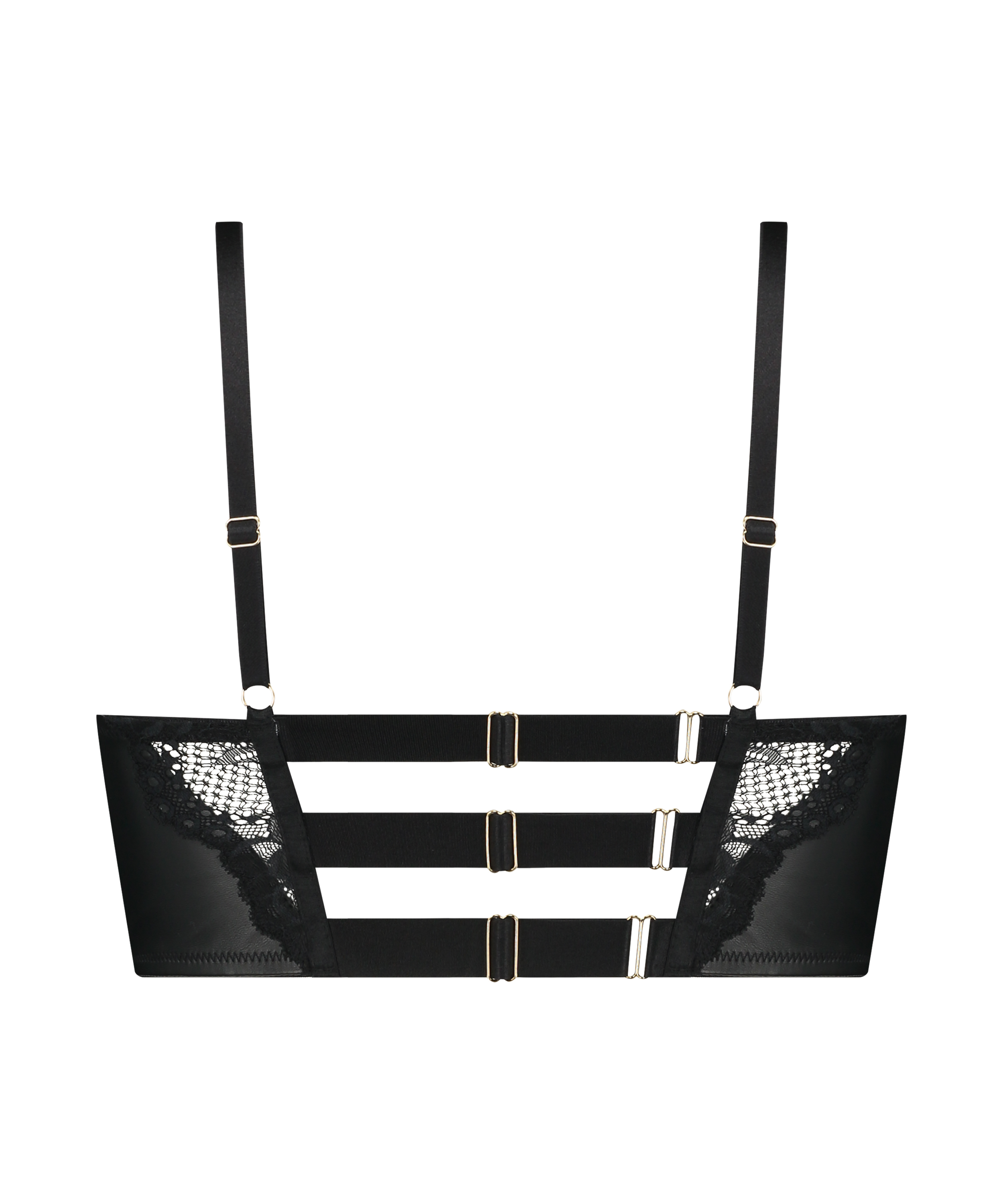 Sujetador de aros push-up preformado longline Talia, Negro, main