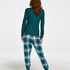 Pantal&oacute;n de pijama Petite Twill Check, Azul