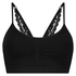 Bralette con encaje trasero y sin costuras Marina, Negro