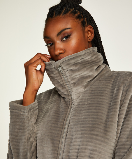 Albornoz Zip Fleece, Gris