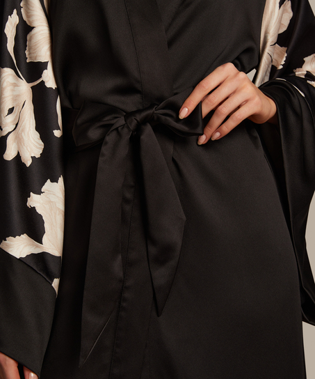 Kimono Satin Bloom, Negro
