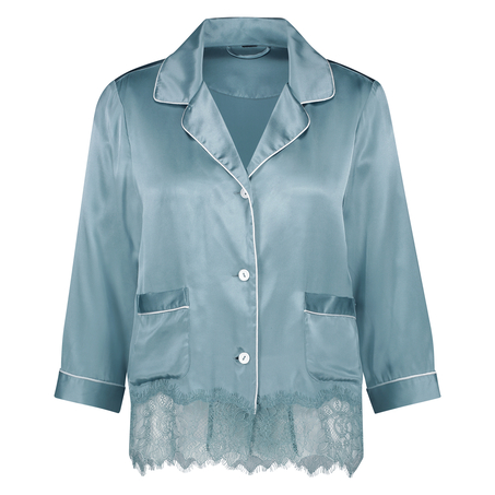Chaqueta de pijama de seda, Azul