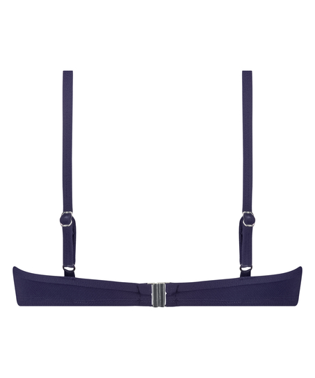 Top de bikini con aros preformado Scallop, Azul