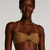 Top de bikini bandeau Goldie Shimmer, Amarillo