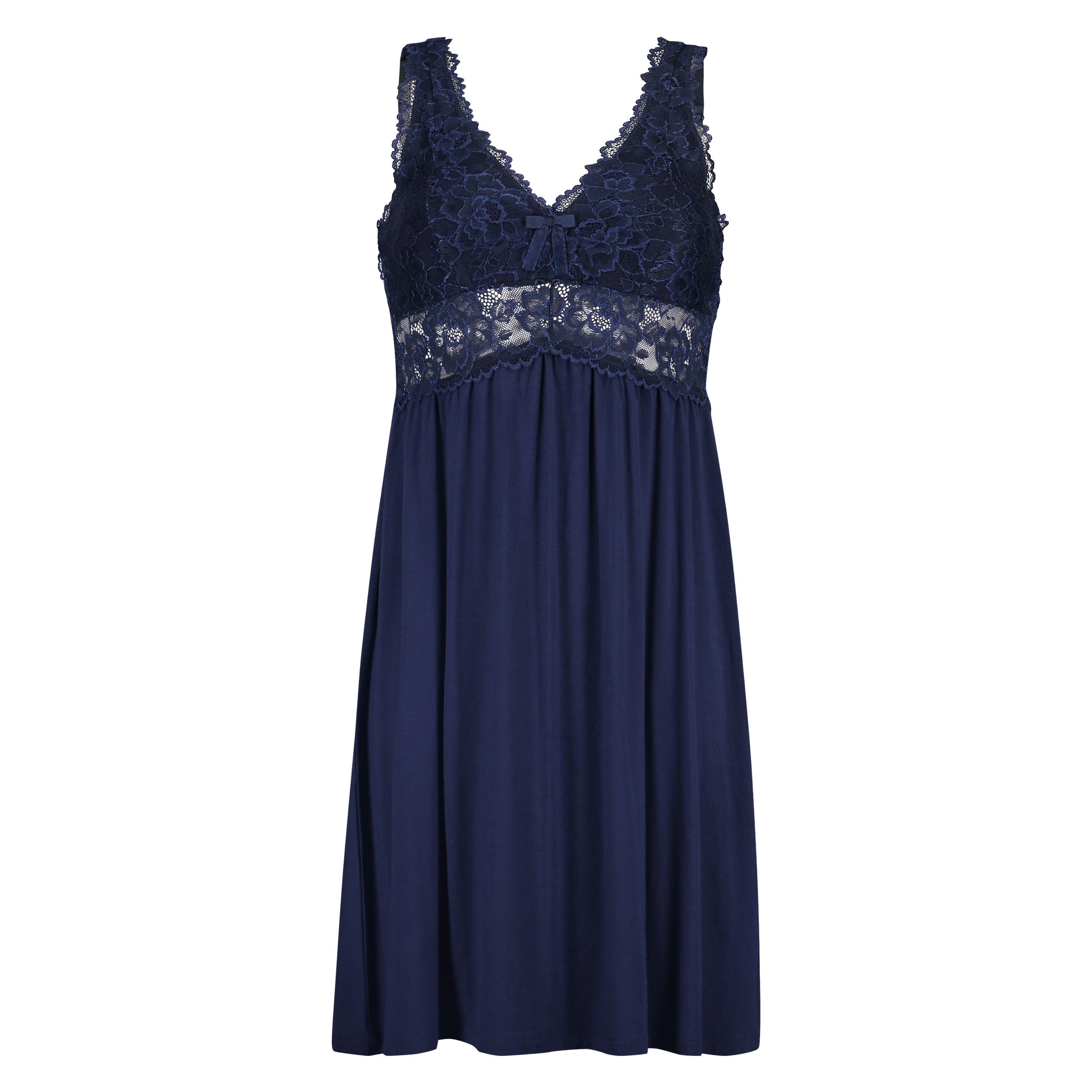 Vestido lencero Nora Lace, Azul, main