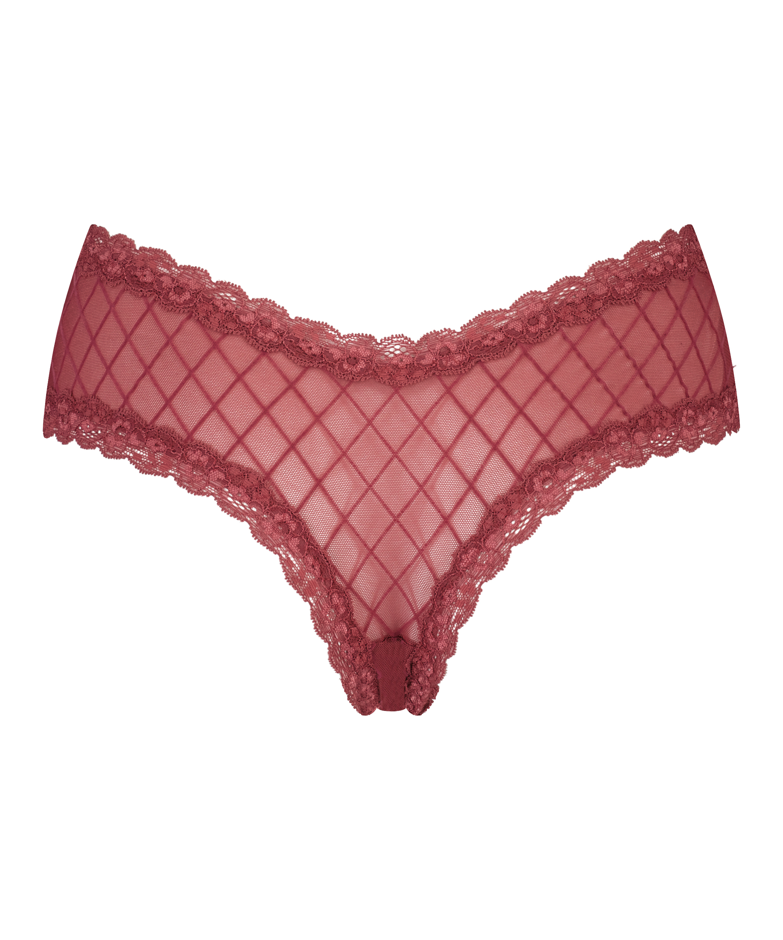Brasile&ntilde;a en forma de V burn-out mesh, Rojo, main