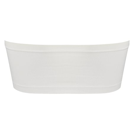 Top sin costuras y con escote palabra de honor, Blanco