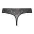 Tanga sin costuras Allover Lace, Negro
