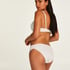 Top de bikini de aros no preformado Scallop, Blanco