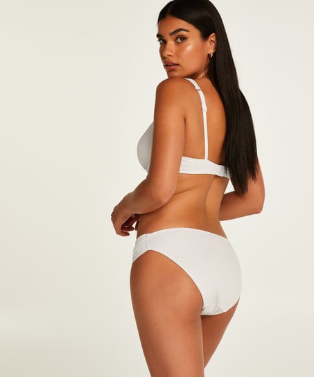 Top de bikini de aros no preformado Scallop, Blanco