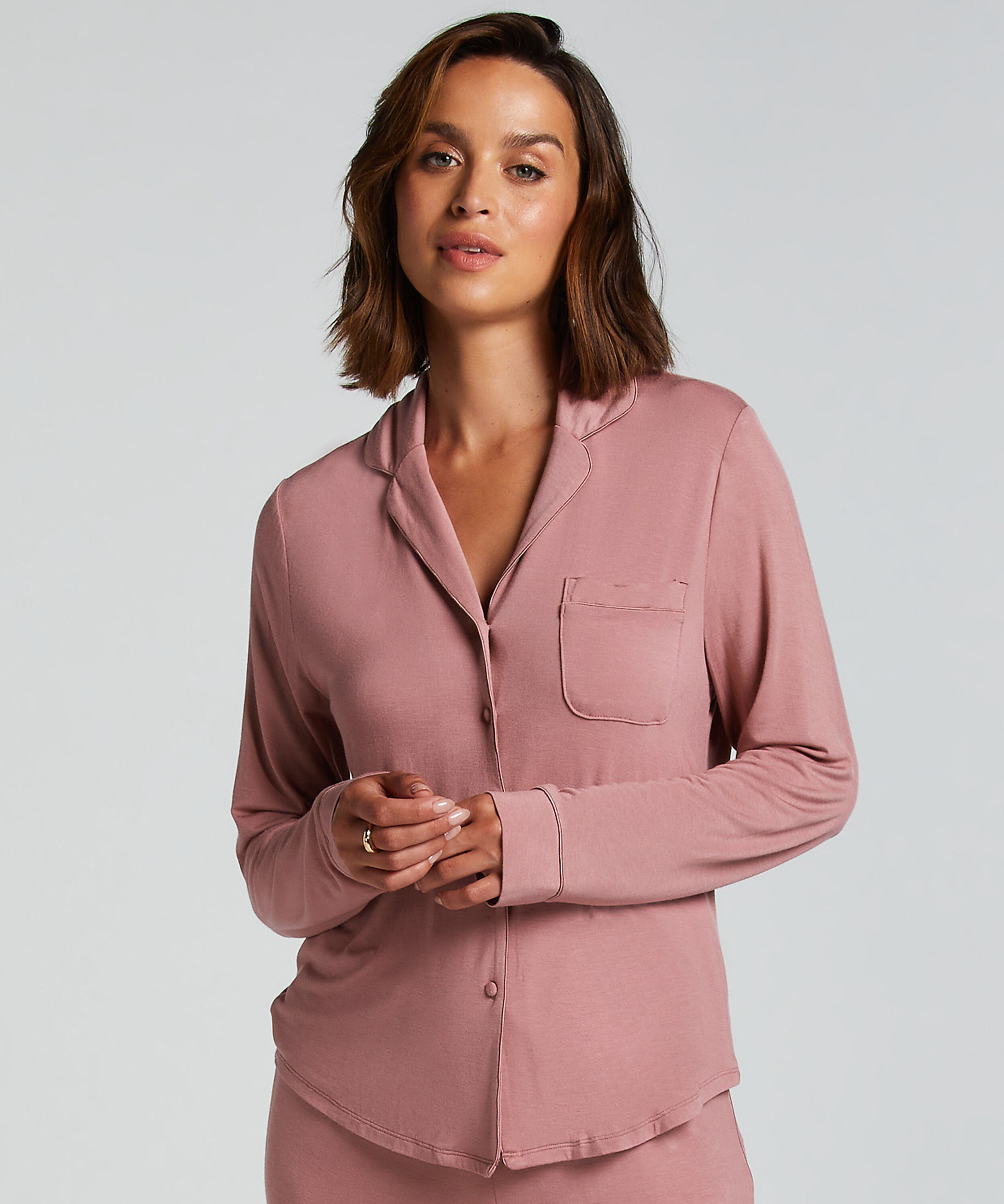 Chaqueta de manga larga de jersey Essentil, Rosa