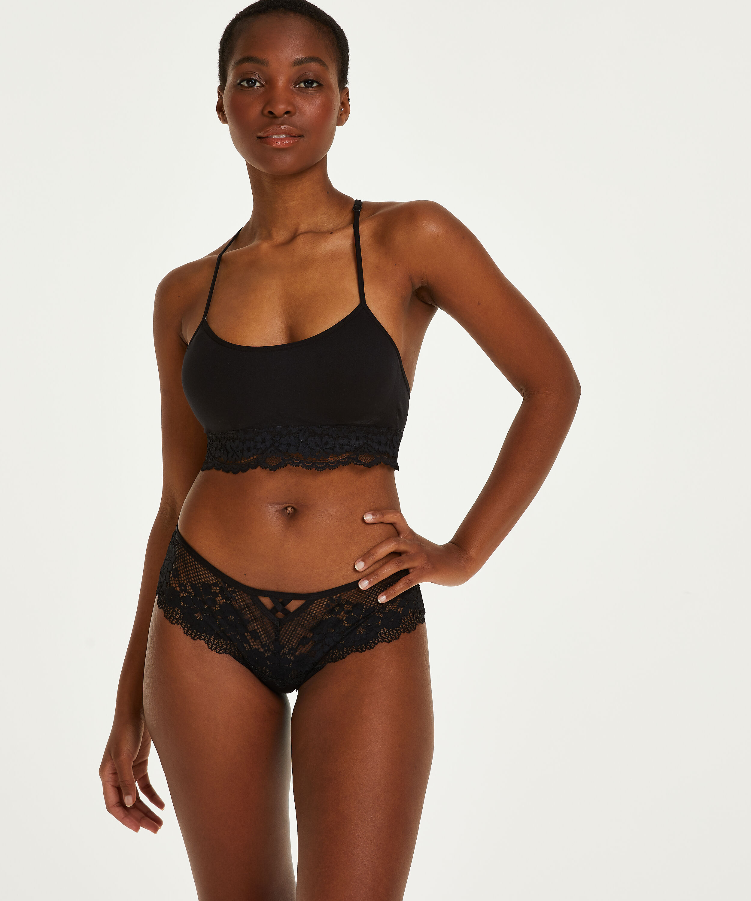 Tanga bóxer Jella, Negro