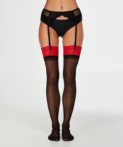 Medias 30Denier Lace, Rojo