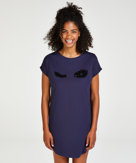 Camis&oacute;n de escote redondo, Azul