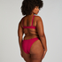 Braguita de Bikini de Corte Alto Scallop, Rosa