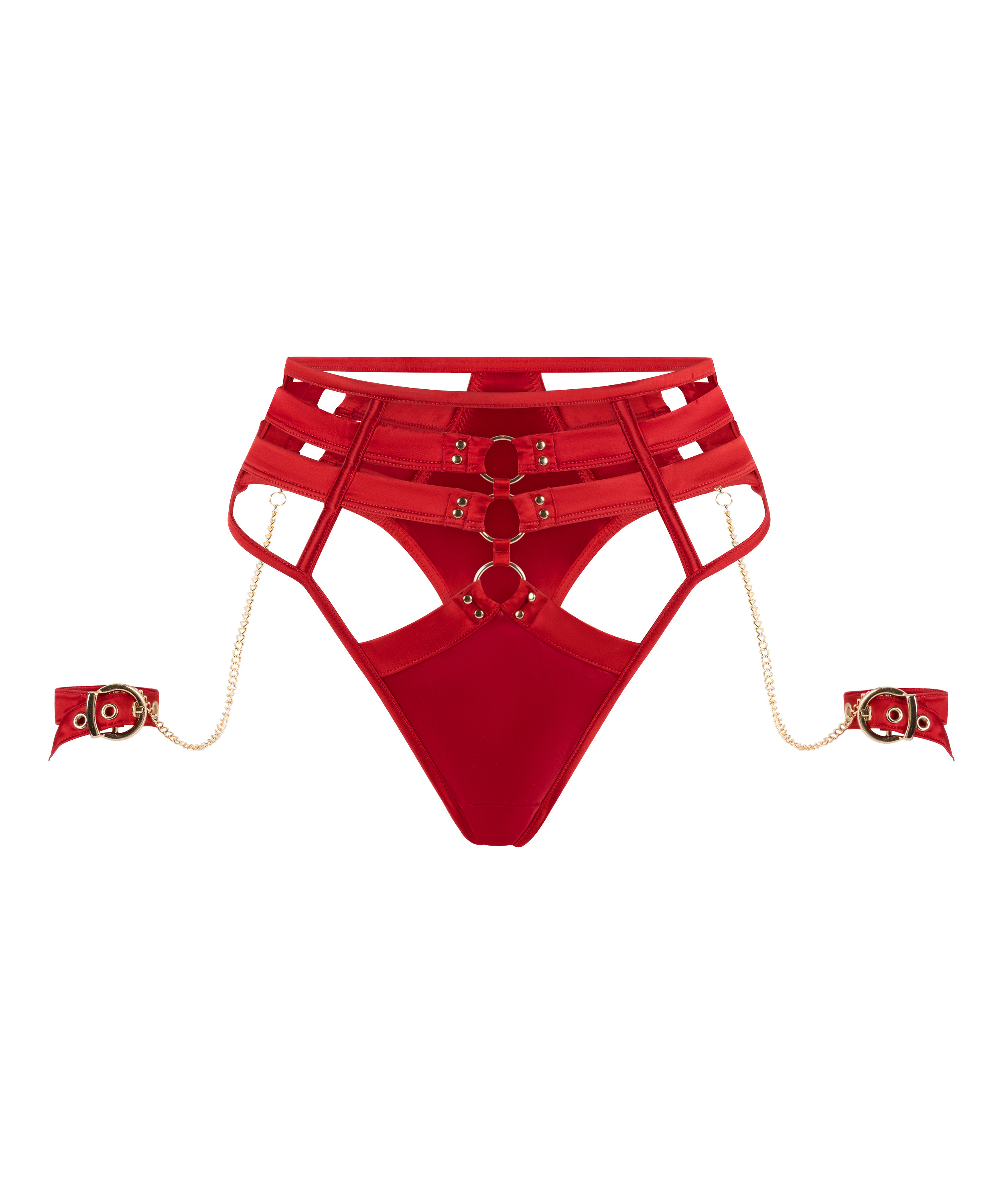 Tanga de talle alto y pernera alta Noeki, Rojo, main