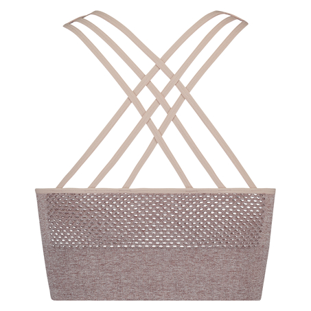 Sujetador deportivo de cuello alto y nivel 2 Ombre de HKMX, Rosa