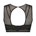Bralette de cuello alto Fiona, Negro