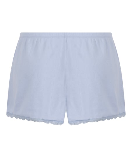 Short en pointelle, Azul