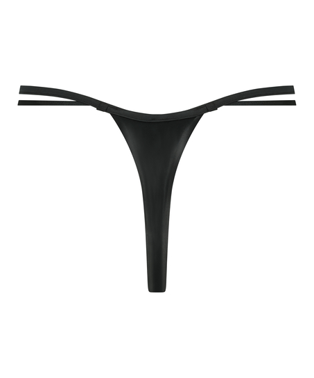 Tanga de tiro alto Domenica, Negro