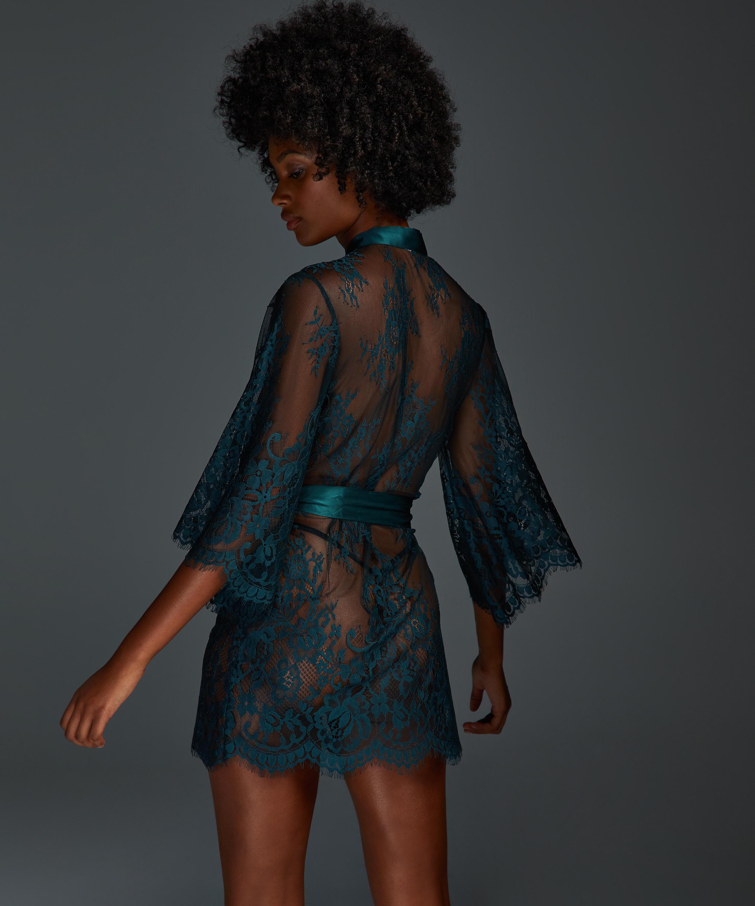 Kimono Lace Isabelle, Verde, main