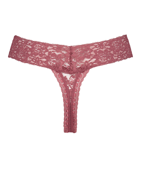 Tanga de corte ultra bajo en forma de V, Rojo