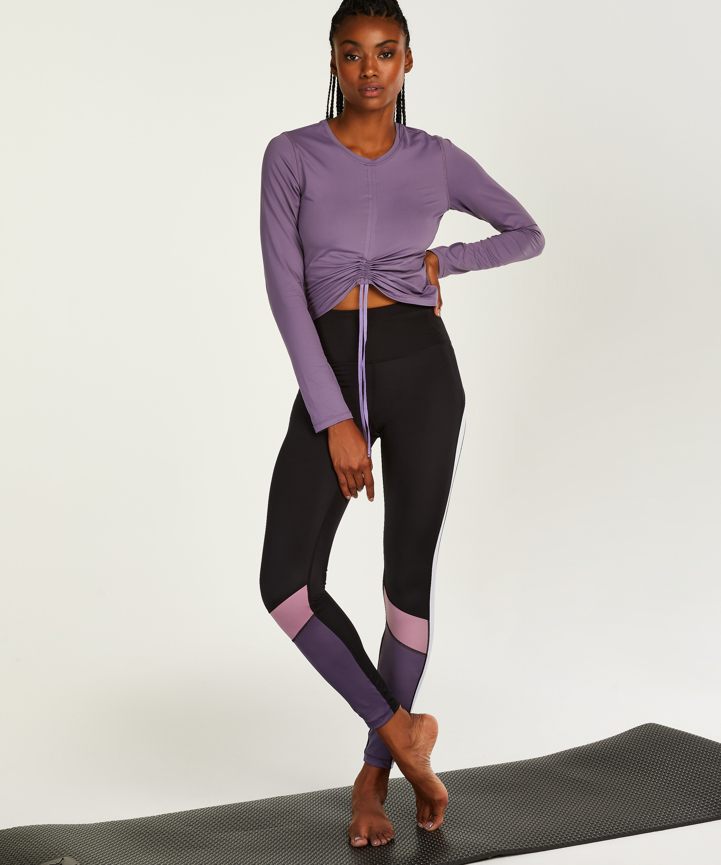 Top deportivo HKMX con manga larga Aura, Morado, main