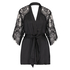 Kimono Flared Satin Lace, Negro