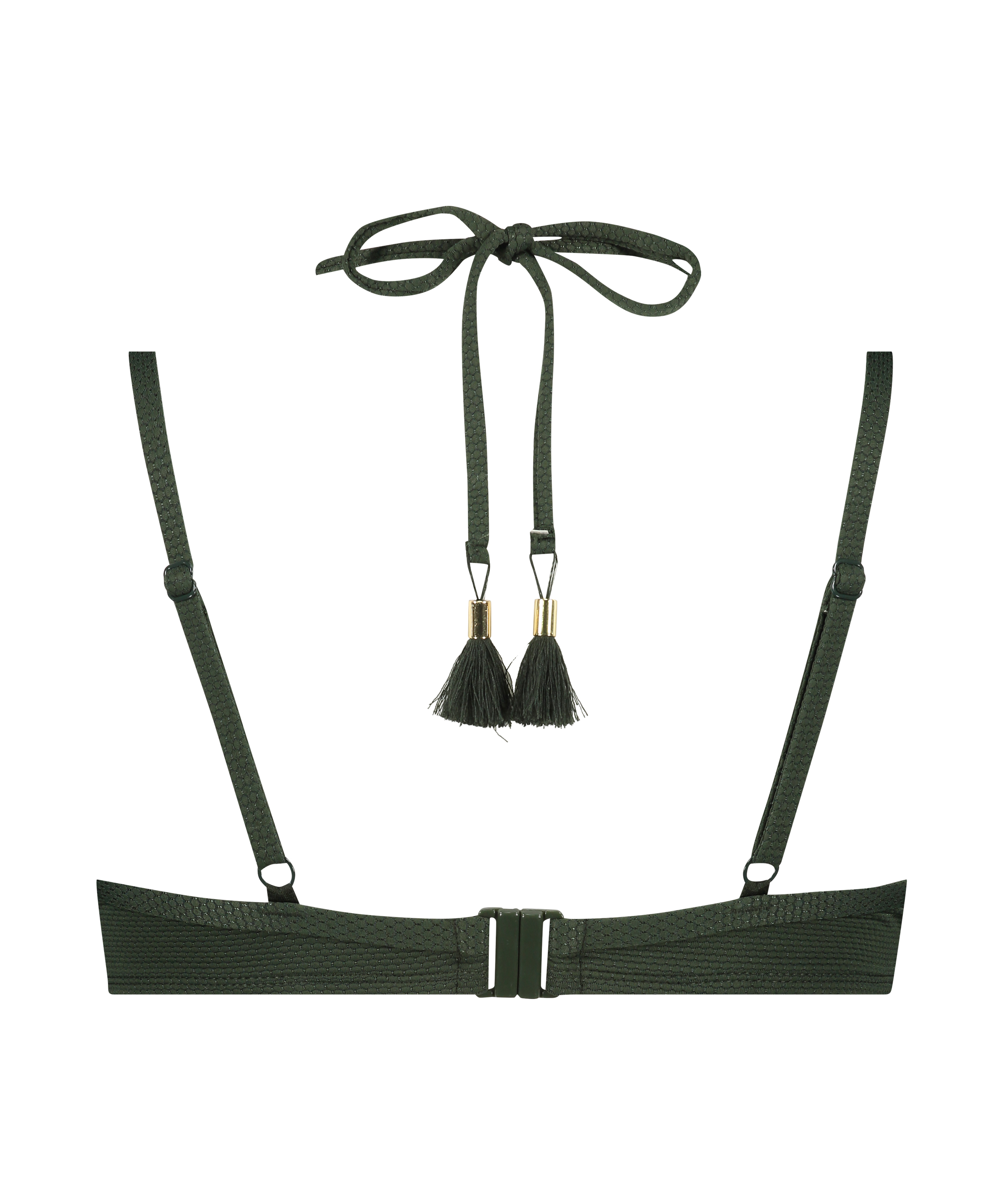 Top de bikini de aros preformado Scallop Glam, Verde, main