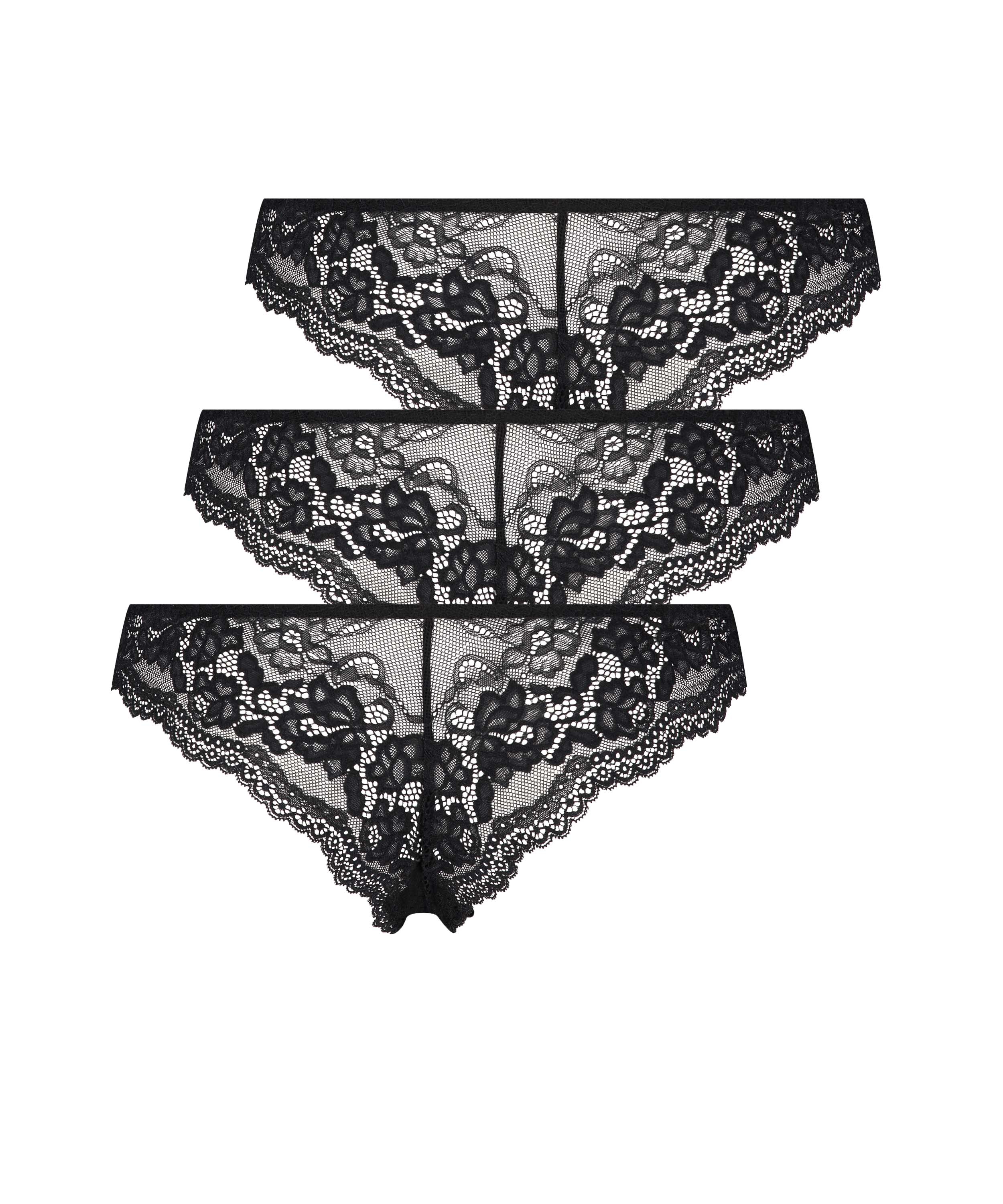 Lote de 3 braguitas brasileñas Chelsea, Negro, main