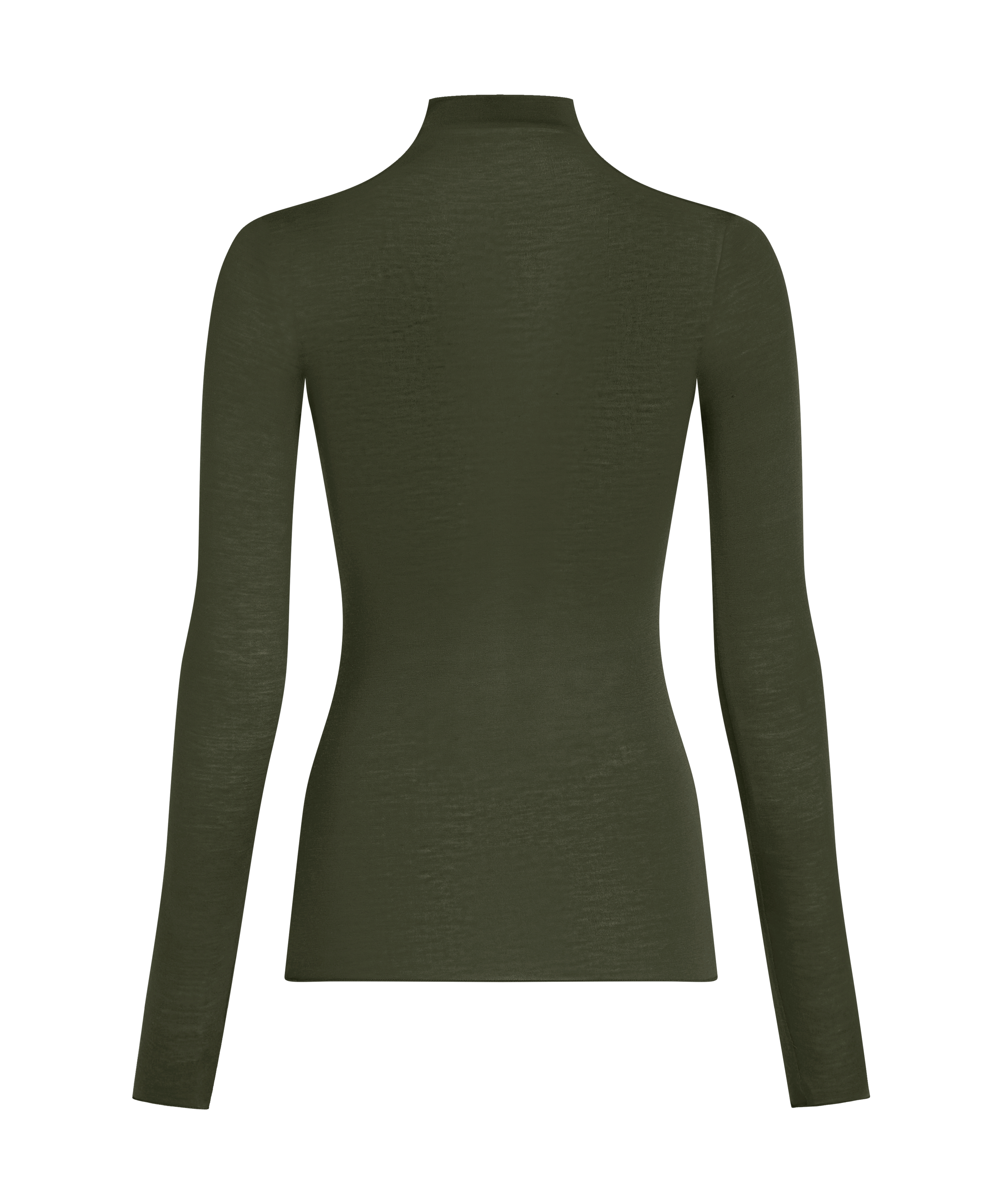 Camiseta de cachemir con cuello alto super suave, Verde, main