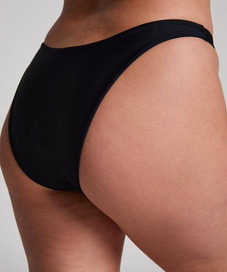 Braguita de Bikini de Corte Alto Luna, Negro