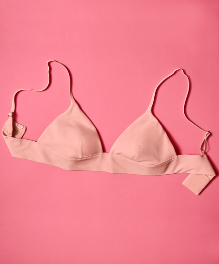 Triangular Bralette Smooth, Rosa