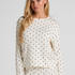 Pyjama Top Loose Pointelle, Blanco