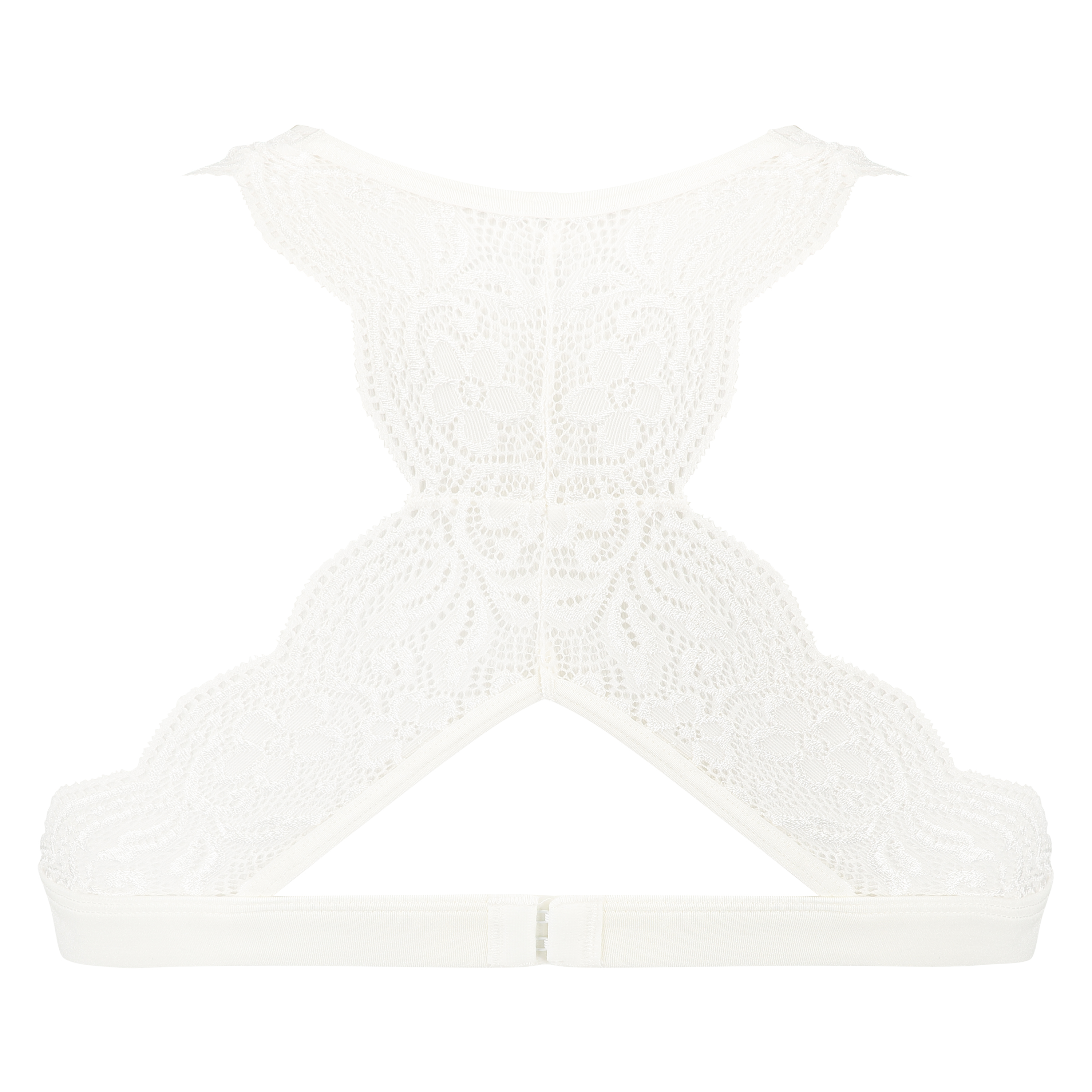 Bralette de estilo halter con espalda cruzada, Blanco, main