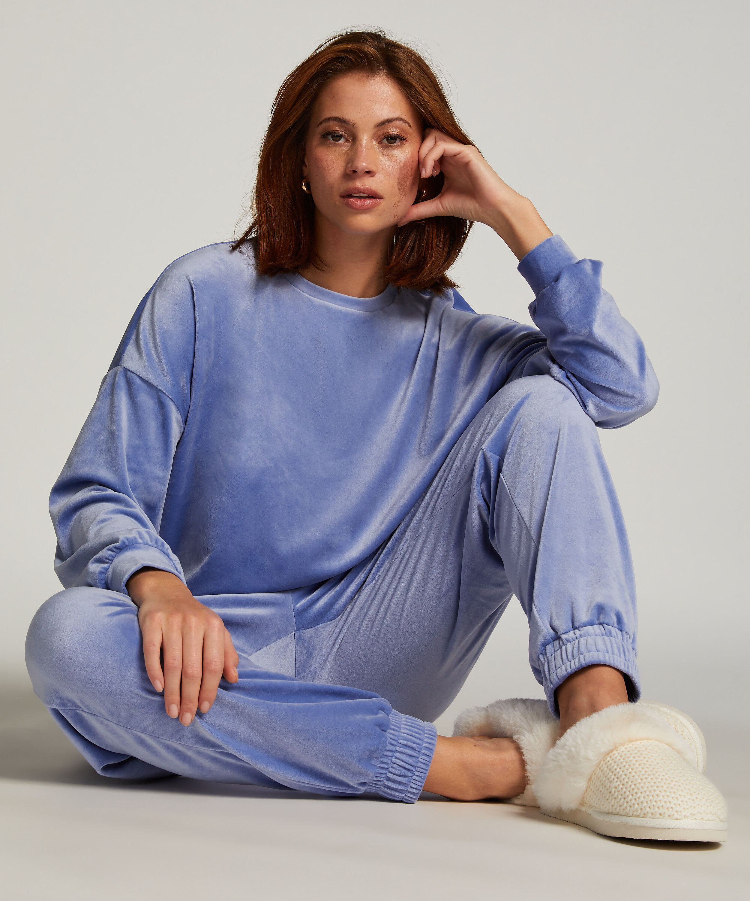 Pantalones de deporte Velours, Azul