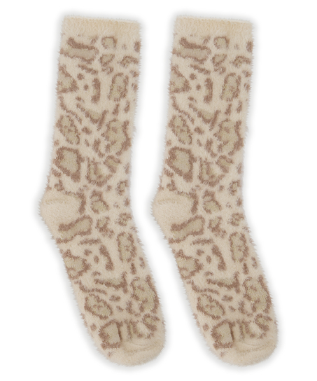 Calcetines Fluffy, Beige