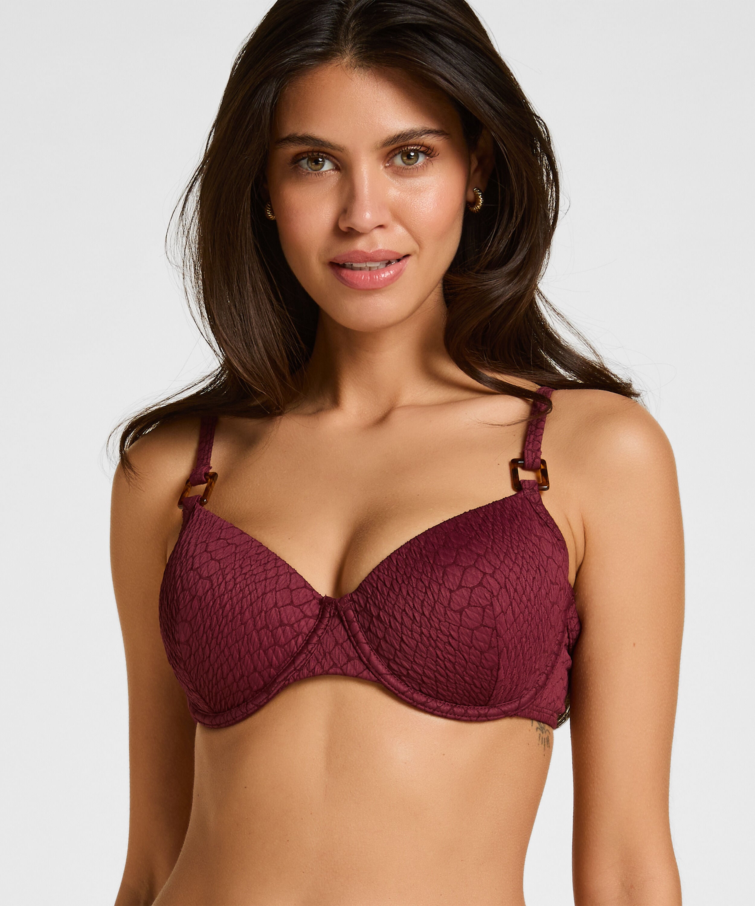 Top de Bikini con Aros y Relleno Aruba, Morado