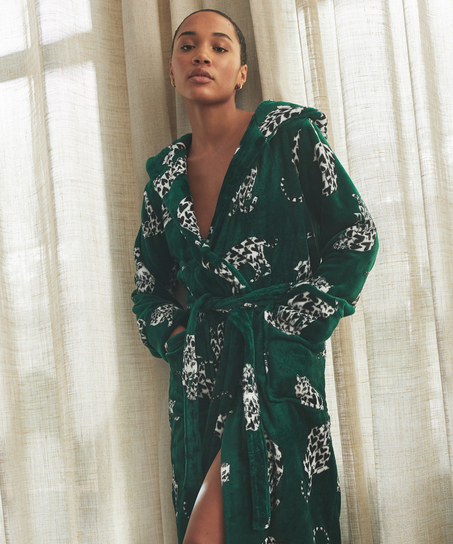 Bata de tejido polar, Verde