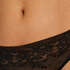 Tanga sin costuras Allover Lace, Negro