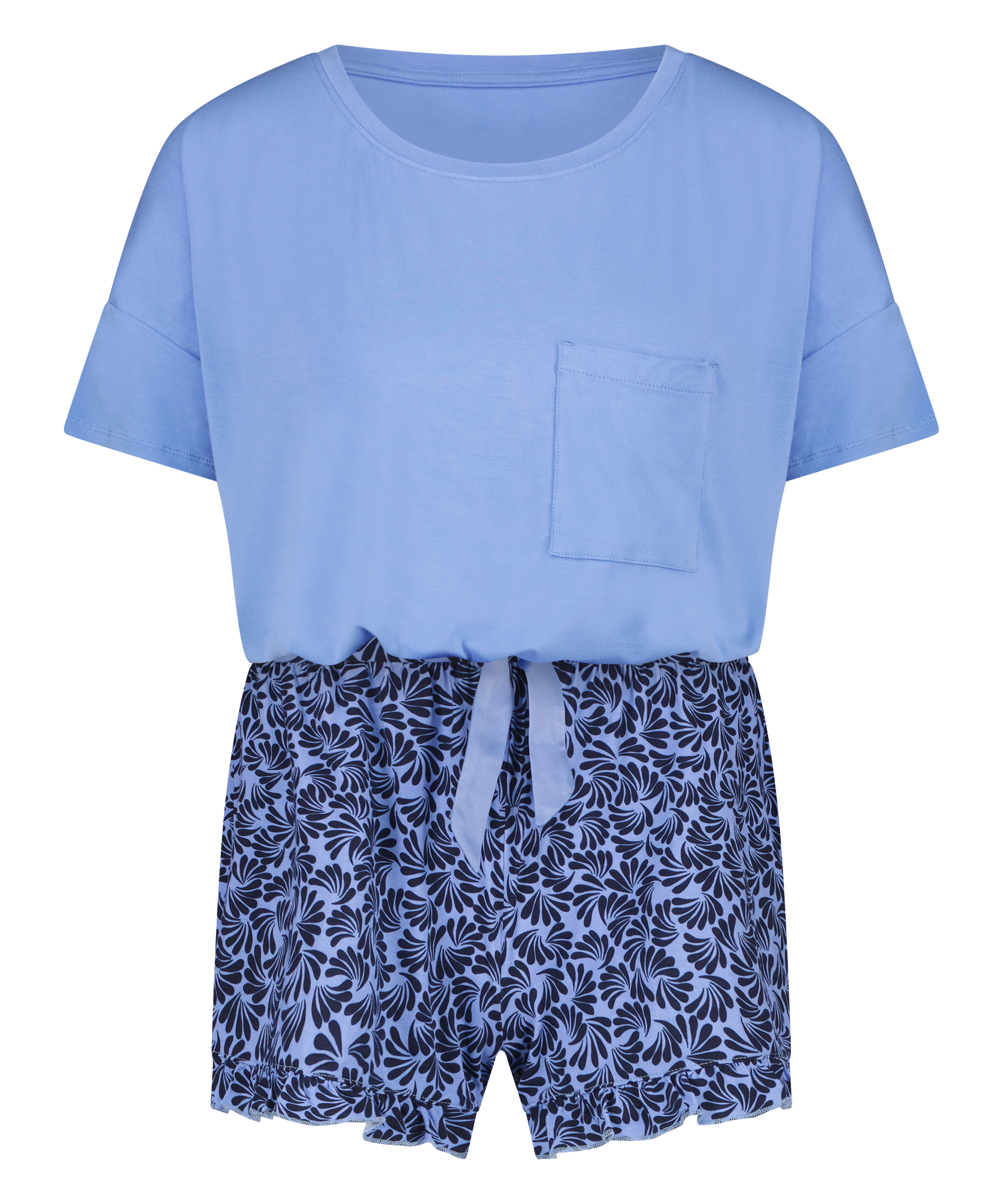 Conjunto de pijama corto Swirl, Azul, main