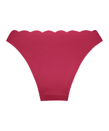 Braguita de Bikini de Corte Alto Scallop, Rosa