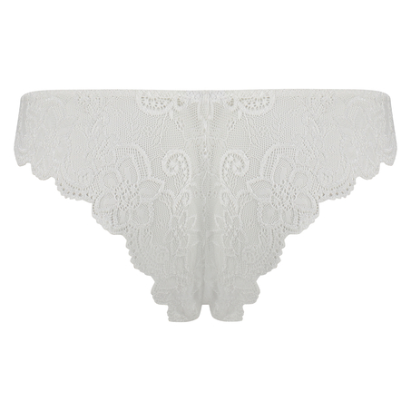 Brasileña Rosie wetlook lace, Blanco