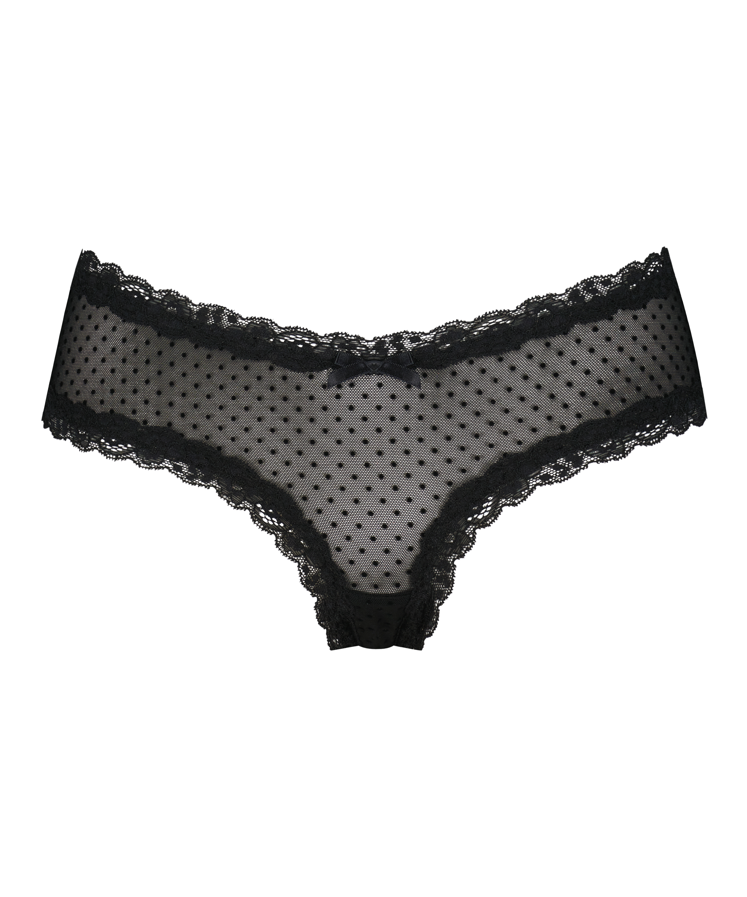 Brasileña en forma de V burn-out mesh, Negro, main