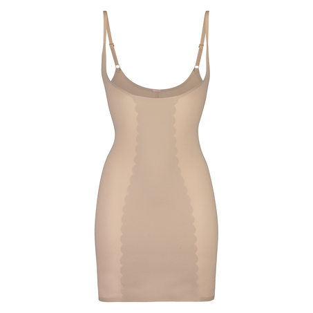 Vestido festoneado moldeador - Level 3, Beige
