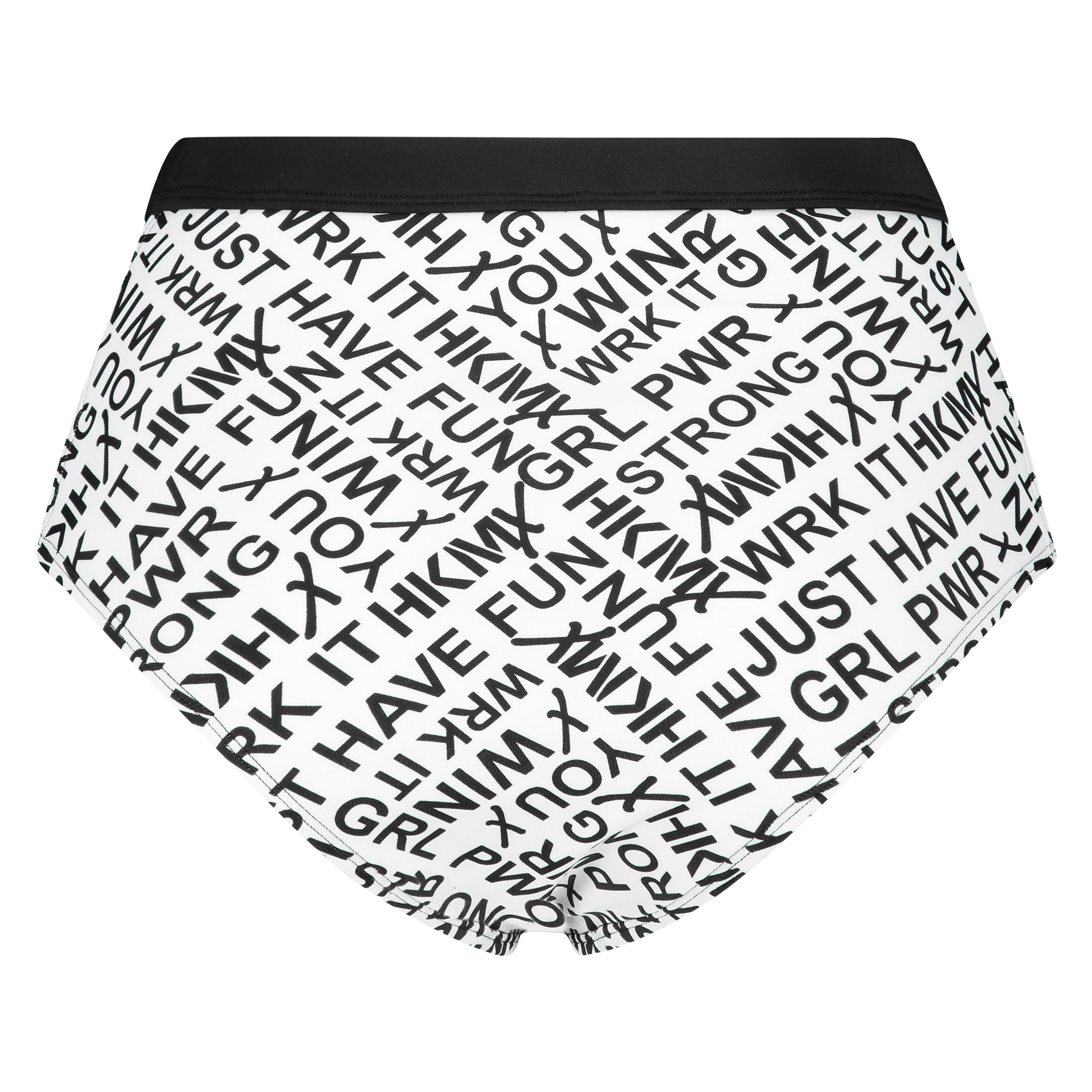 Atrevida braguita de bikini de corte alto de HKMX, Blanco, main