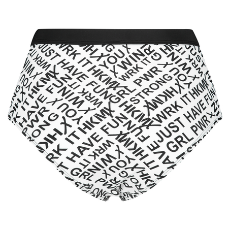 Atrevida braguita de bikini de corte alto de HKMX, Blanco