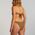 Braguita de Bikini de Corte Alto Goldie Shimmer, Amarillo
